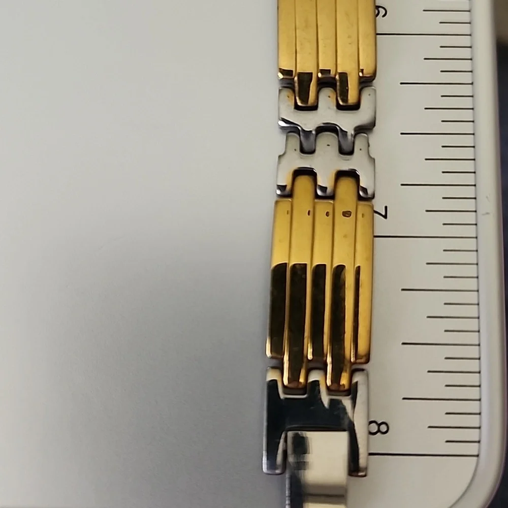 Gold And Rhodium Plated Bracelet Mens BRACELET PREVIOUSLY OWNED
